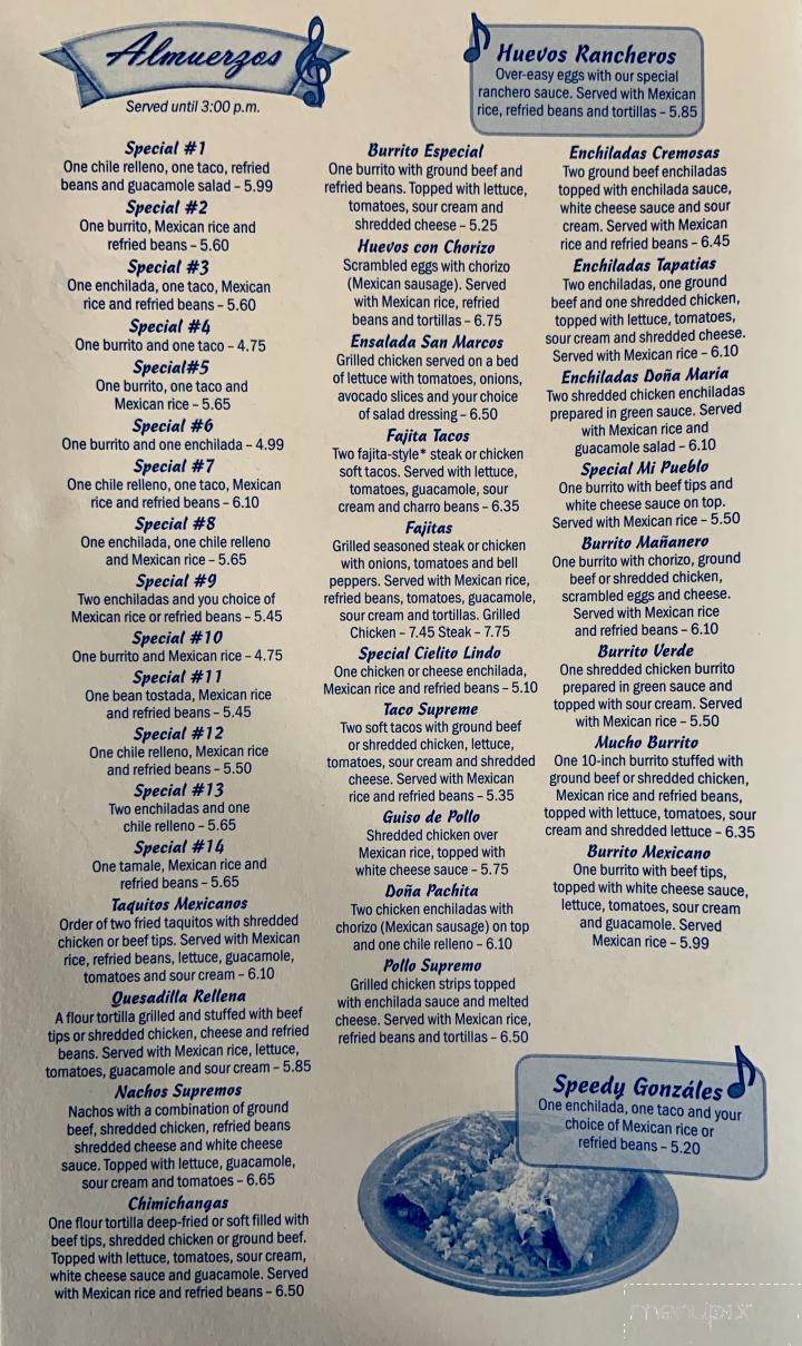 Cielito Lindo - Vonore, TN menu_pic