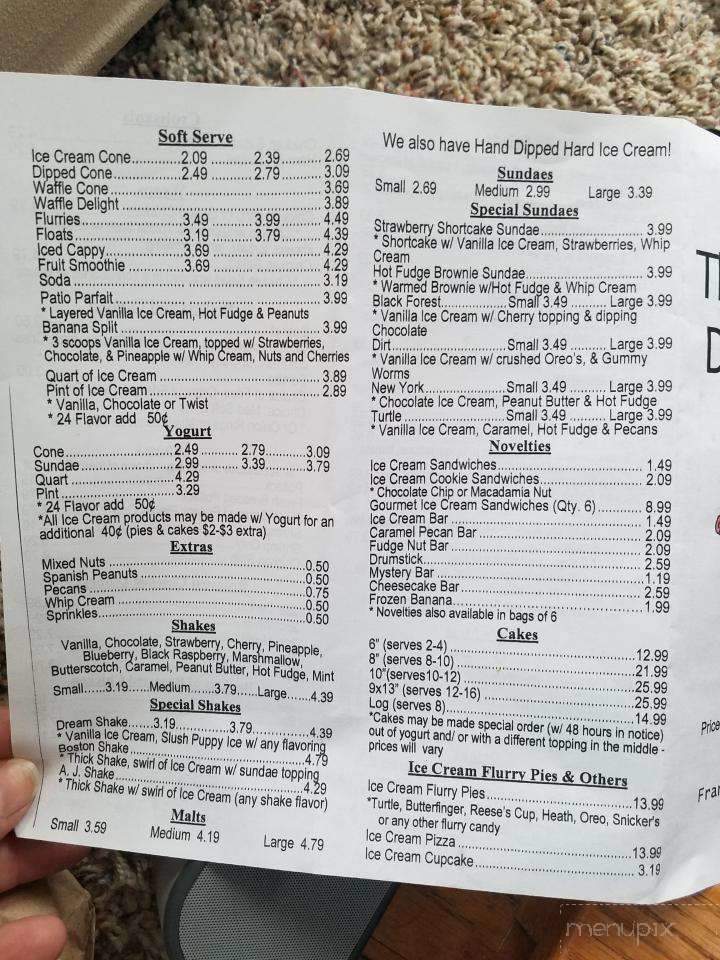 Patio Drive-In - Francesville, IN menu_pic