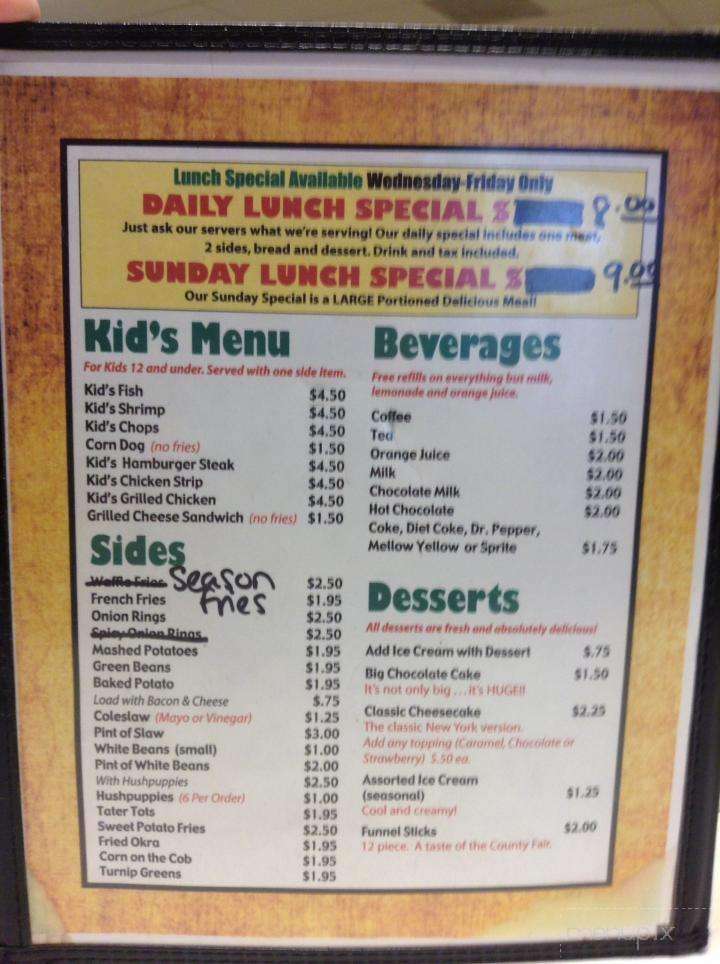 Houston's Restaraunt - White Bluff, TN menu_pic