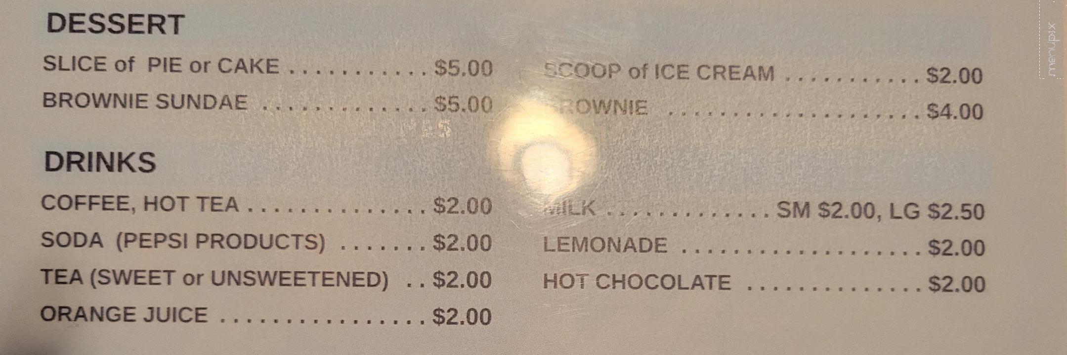 Airport Restaurant & Lounge - Beaver, WV menu_pic