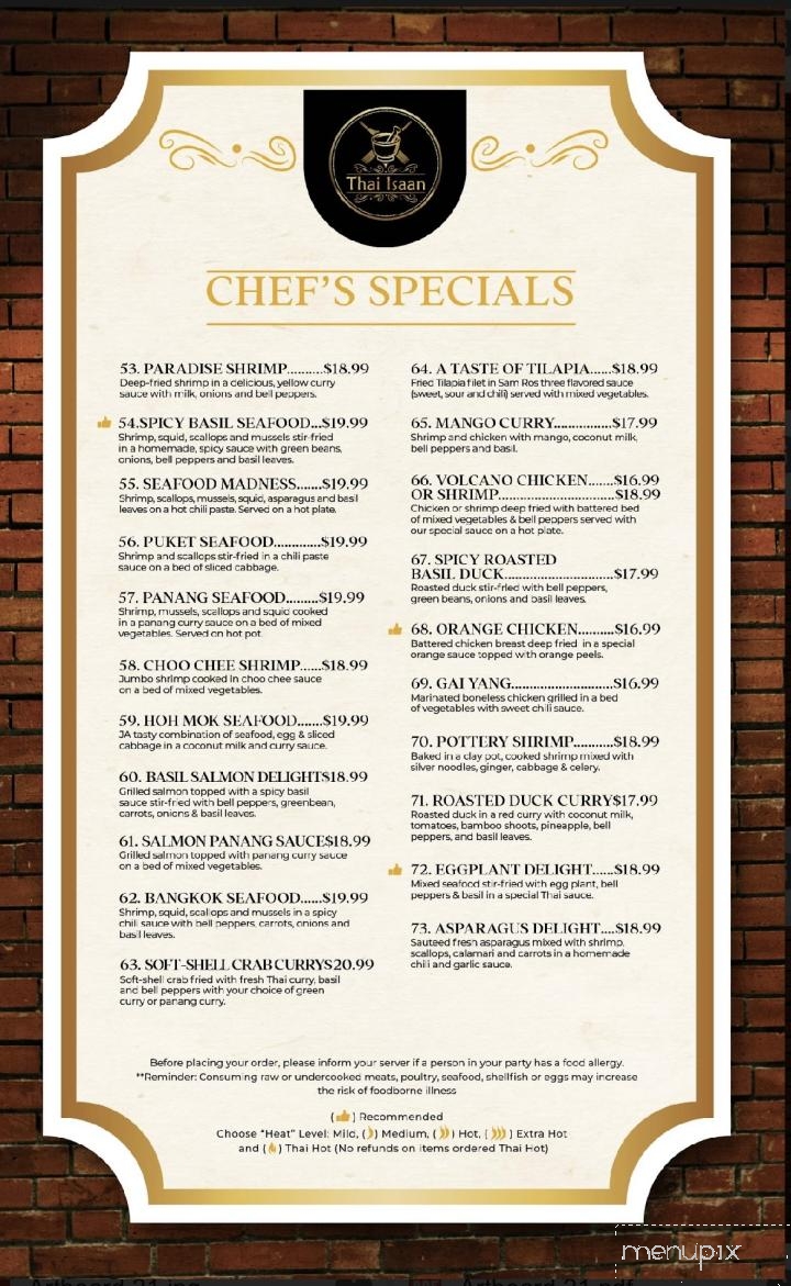 Thai Isaan - Westfield, IN menu_pic
