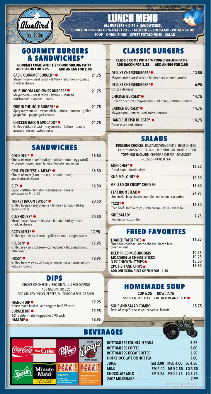 Blue Bird Cafe - Arlington, WA menu_pic