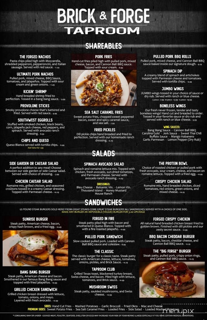 Brick & Forge - Conway, AR menu_pic