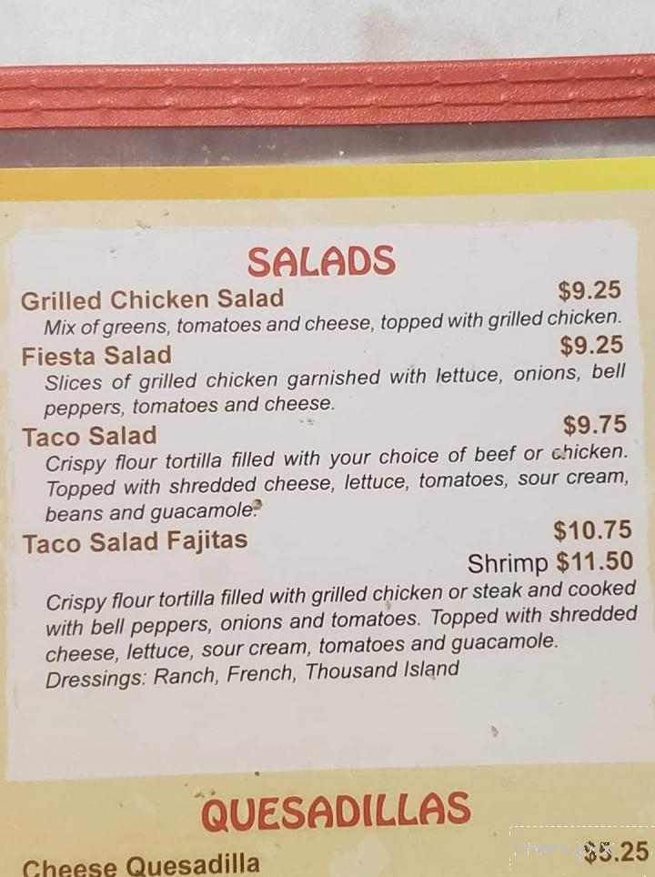 Las Brasas - Berlin, WI menu_pic