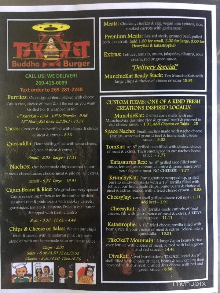 Takokat - Paw Paw, MI menu_pic