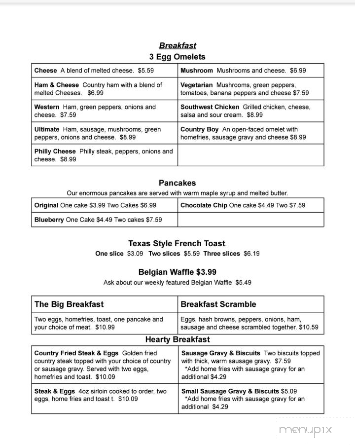 Family Ties Restaurant - Townville, PA menu_pic
