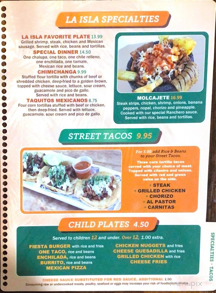 La Isla - Lawrenceburg, KY menu_pic