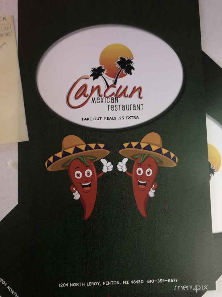 Cancun Mexican Restaurant & Cantina - Fenton, MI menu_pic