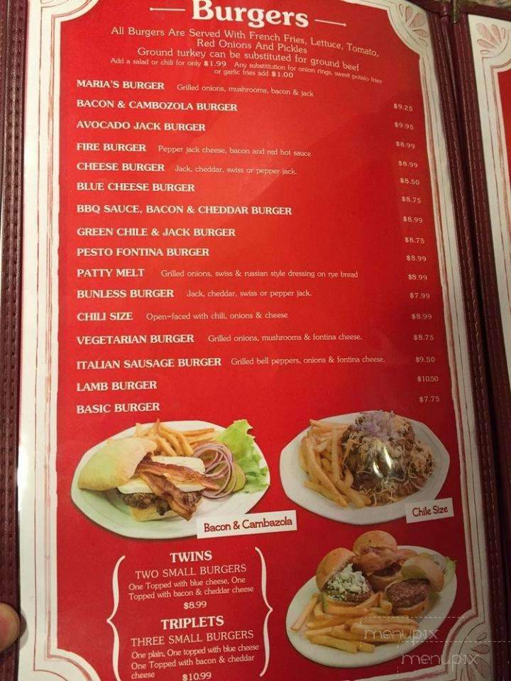 Maria's Burger Bar - Madera, CA menu_pic
