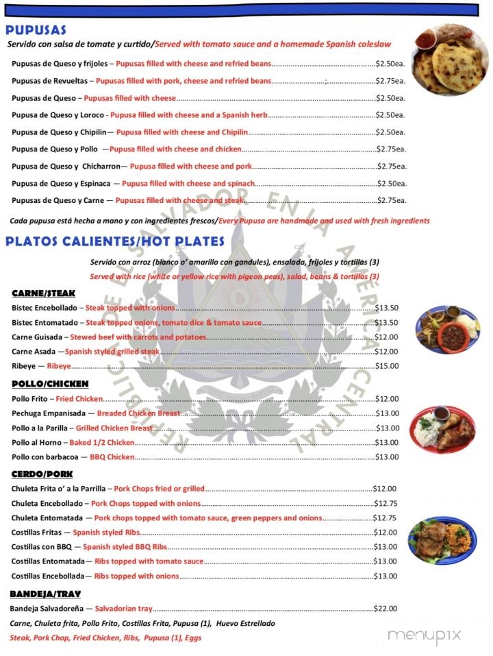 Pupuseria Jireh - Garden City, GA menu_pic