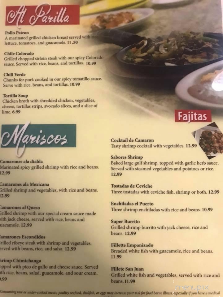Sabores Mexican Cuisine - Dewey, OK menu_pic