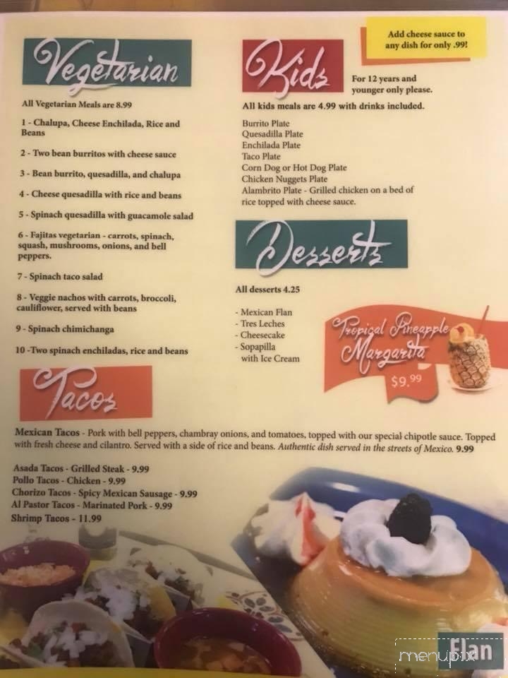 Sabores Mexican Cuisine - Dewey, OK menu_pic