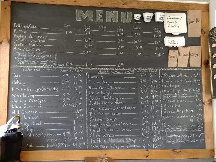 Au P'Tit Castor - Embrun, ON menu_pic