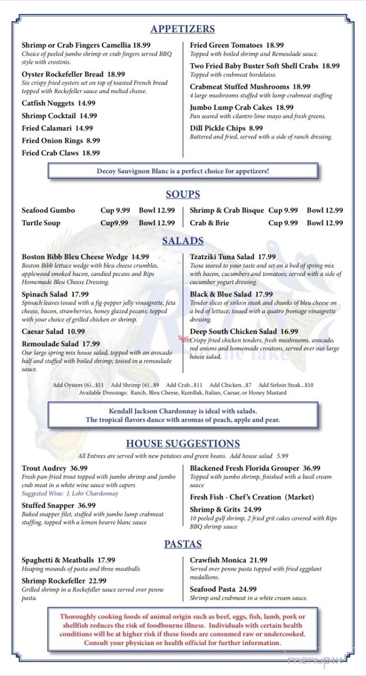 Rips On The Lake - Mandeville, LA menu_pic