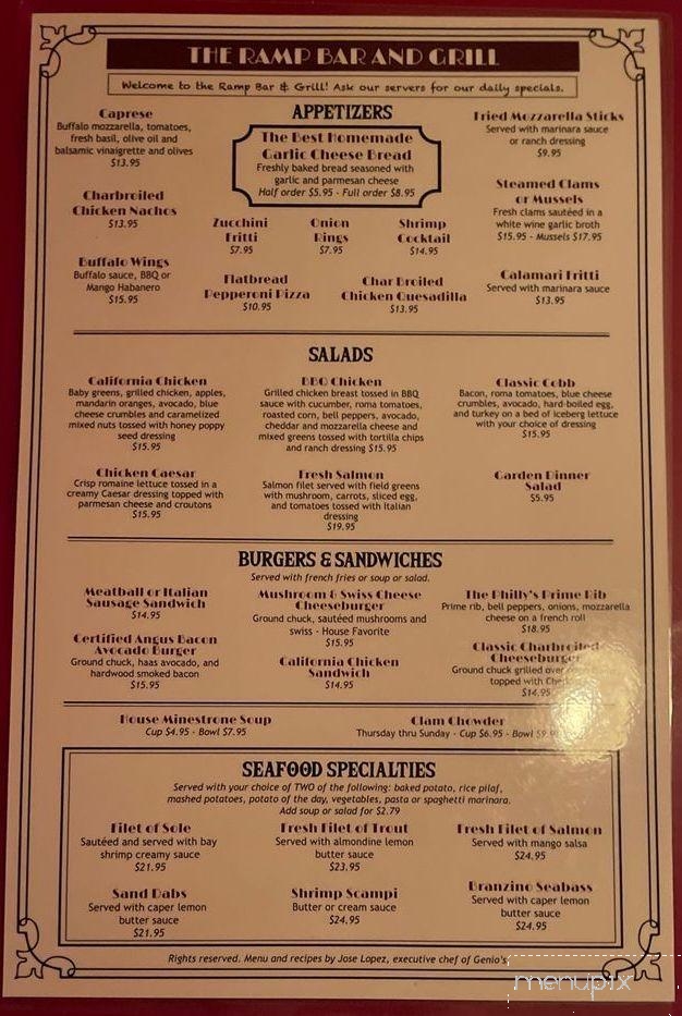 The Ramp - Burbank, CA menu_pic