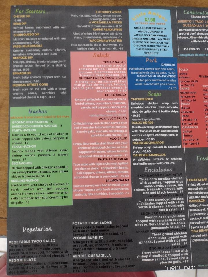 Ana's Tex Mex - Tabor city, NC menu_pic