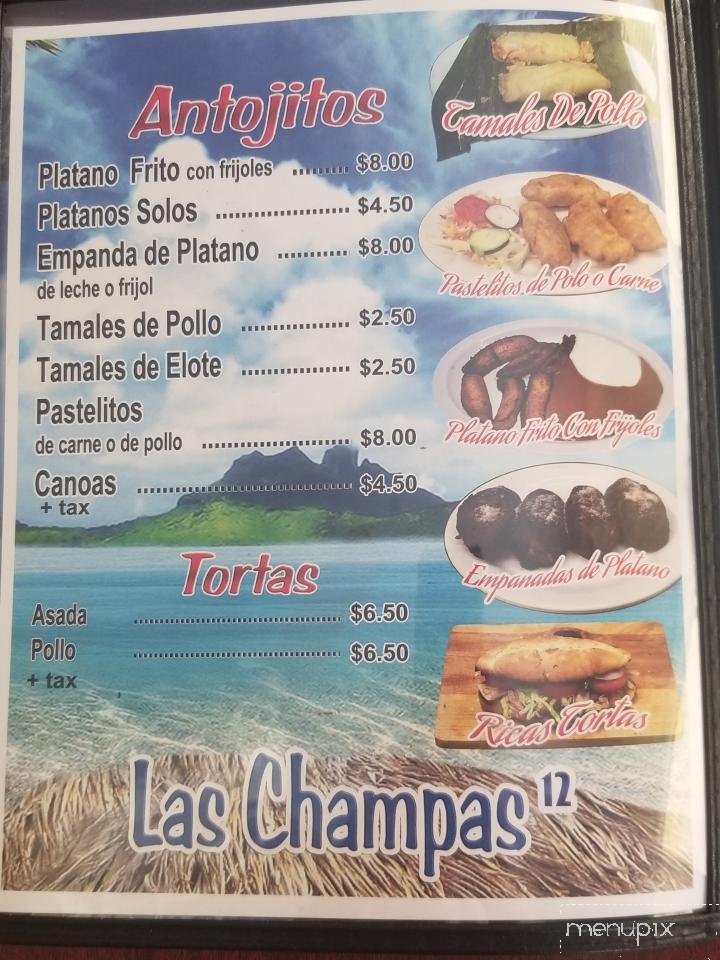 Las Champas 12 - Los Angeles, CA menu_pic