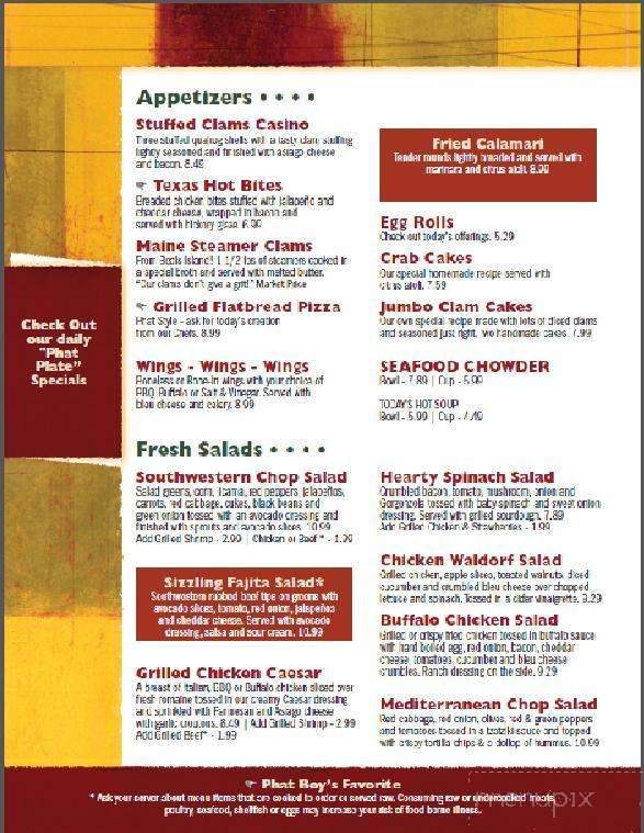 Phat Boys Diner - Cornish, ME menu_pic