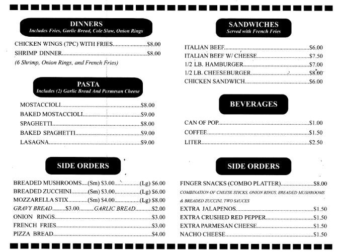 Papa Freddy's Pizza - Chicago, IL menu_pic