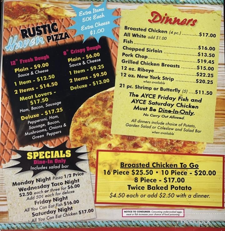 Rustic Haven - Saint Marys, OH menu_pic