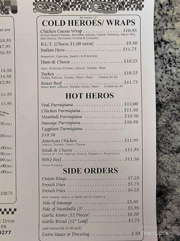 Al Dentes Pizzaria - Lake Ariel, PA menu_pic