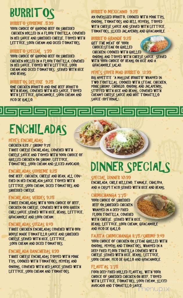 Pepe's Mexican Grill - Jamestown, KY menu_pic