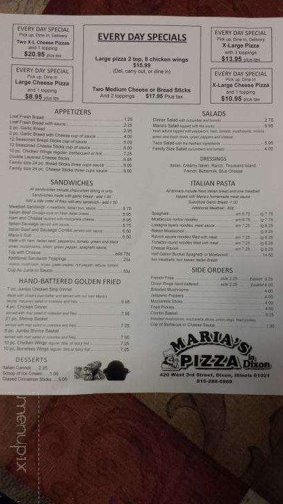 Maria's Pizzeria - Dixon, IL