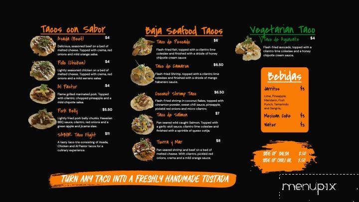 Sabor Latin Fusion - Salinas, CA menu_pic