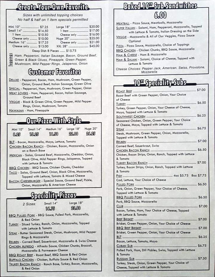 No Limits Pizza & Pool - Rose City, MI menu_pic