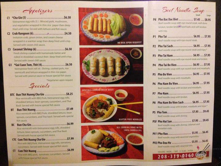 Pho Bac - Boise, ID menu_pic