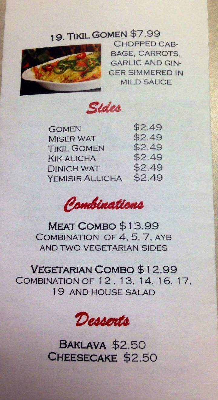 Elsa's Ethiopian - Overland Park, KS menu_pic