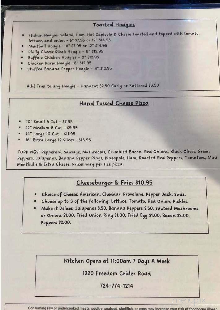 The Penalty Box - Freedom, PA menu_pic