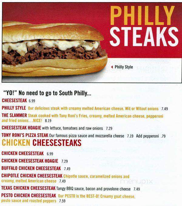 Tony Roni's Willow Grove - Willow Grove, PA menu_pic