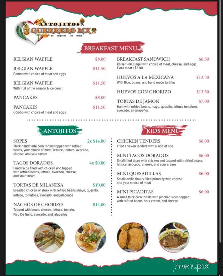 Antojitos Guerrero MX - Bridgeton, NJ menu_pic