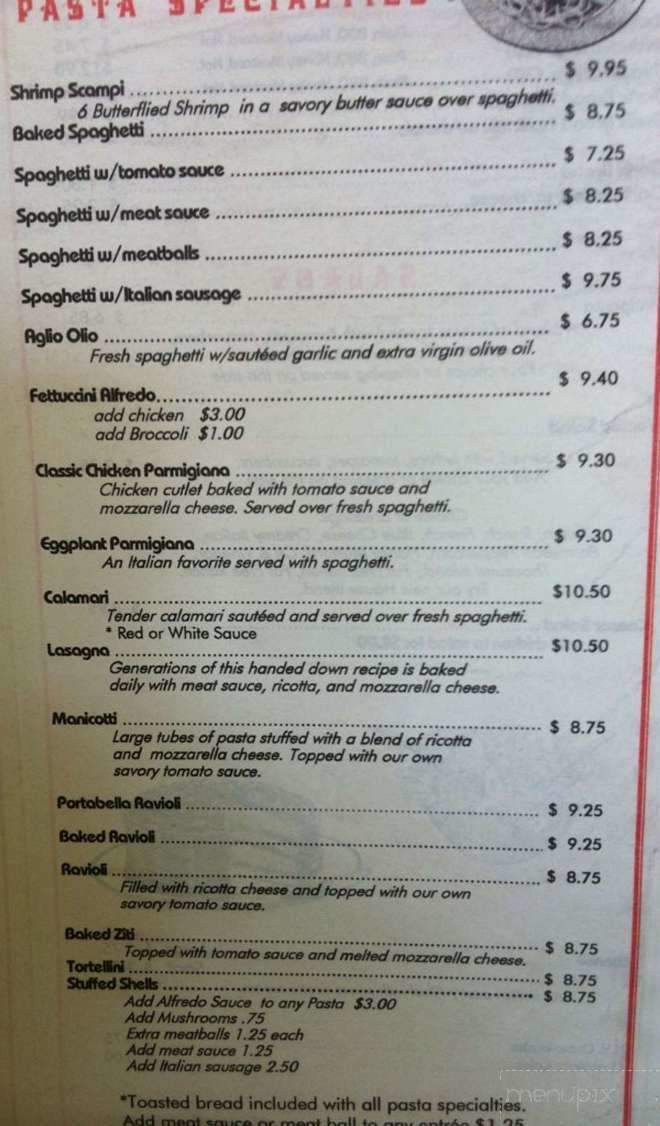 Anthony's Pizzeria - Simpsonville, SC menu_pic