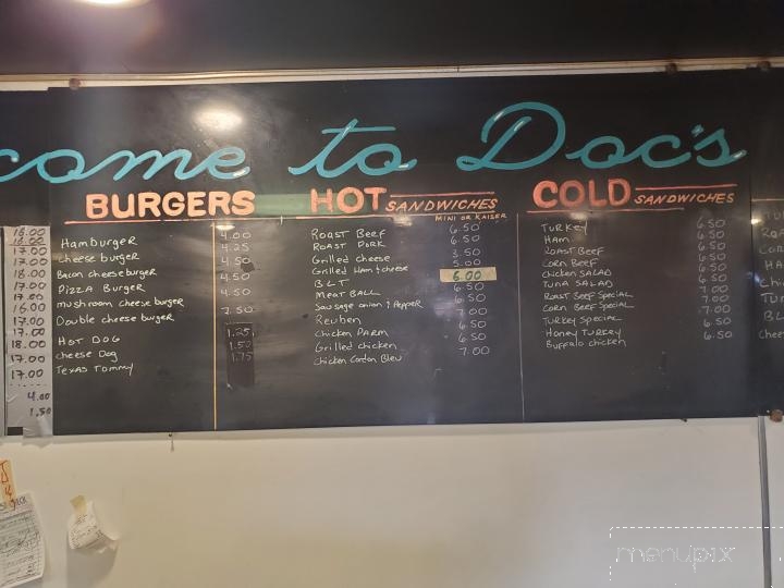 Doc's Deli - Lansdowne, PA menu_pic