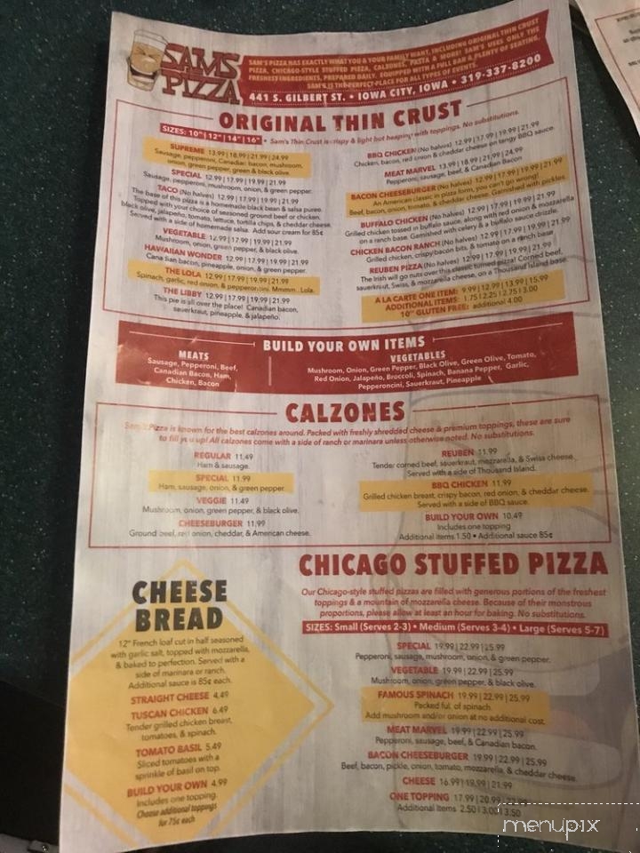 Sam's Pizza - Iowa City, IA