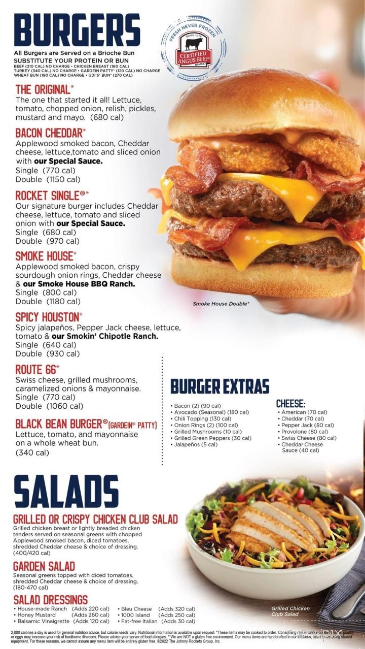 Johnny Rockets - Mashantucket, CT menu_pic