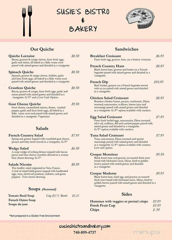 Susie Sunshine Sweets - Newark, OH menu_pic