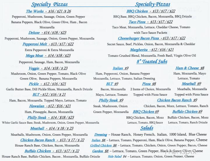 Saucey Slices Pizzeria - Port Clinton, OH menu_pic