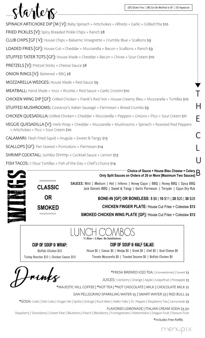 Club 57 - Hornell, NY menu_pic