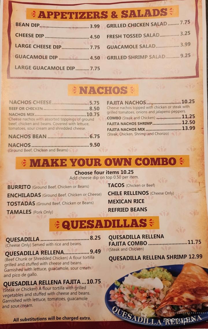 La Rosita Mexican Restaurant - Clinton, AR menu_pic