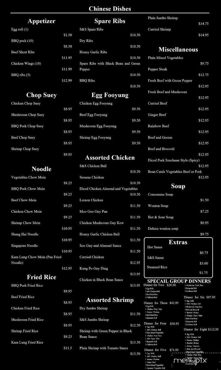 Kam Lung Chinese Restaurant - Brandon, MB menu_pic