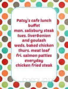 Patsy's Cafe - Pottsboro, TX menu_pic