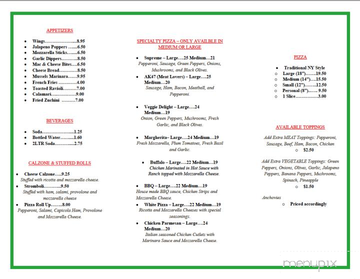 JT's Brickoven Pizza - Hampstead, NC menu_pic