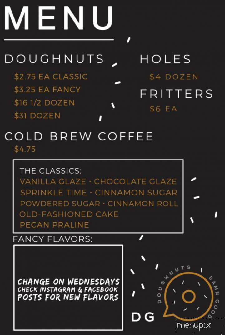 DG Doughnuts - Oakland, FL menu_pic