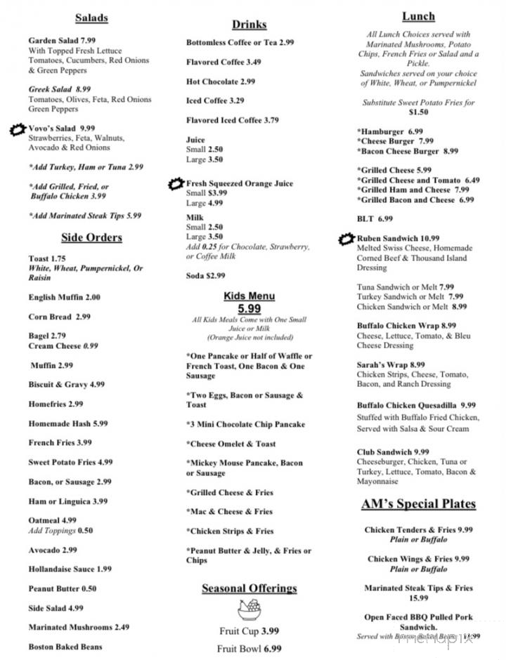 Anita Marie's Coffee Shop - Rockland, MA menu_pic