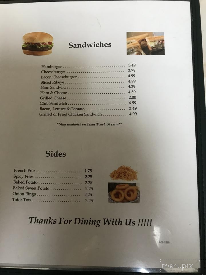 Gurley's Restaurant - Guntown, MS menu_pic