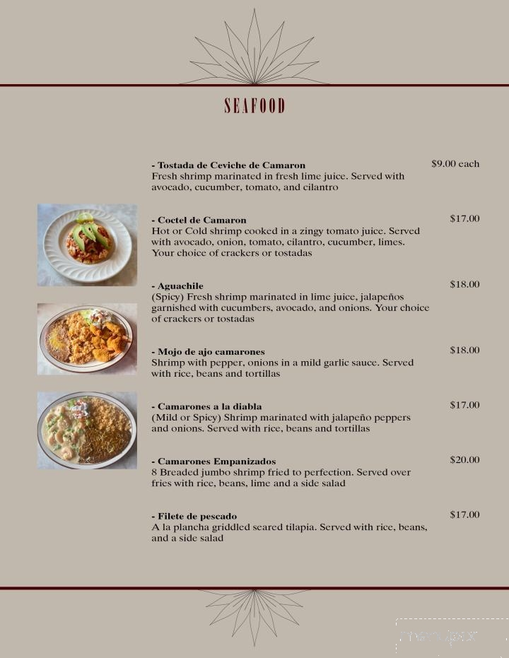 El Rinconcito Restaurant - Olathe, CO menu_pic