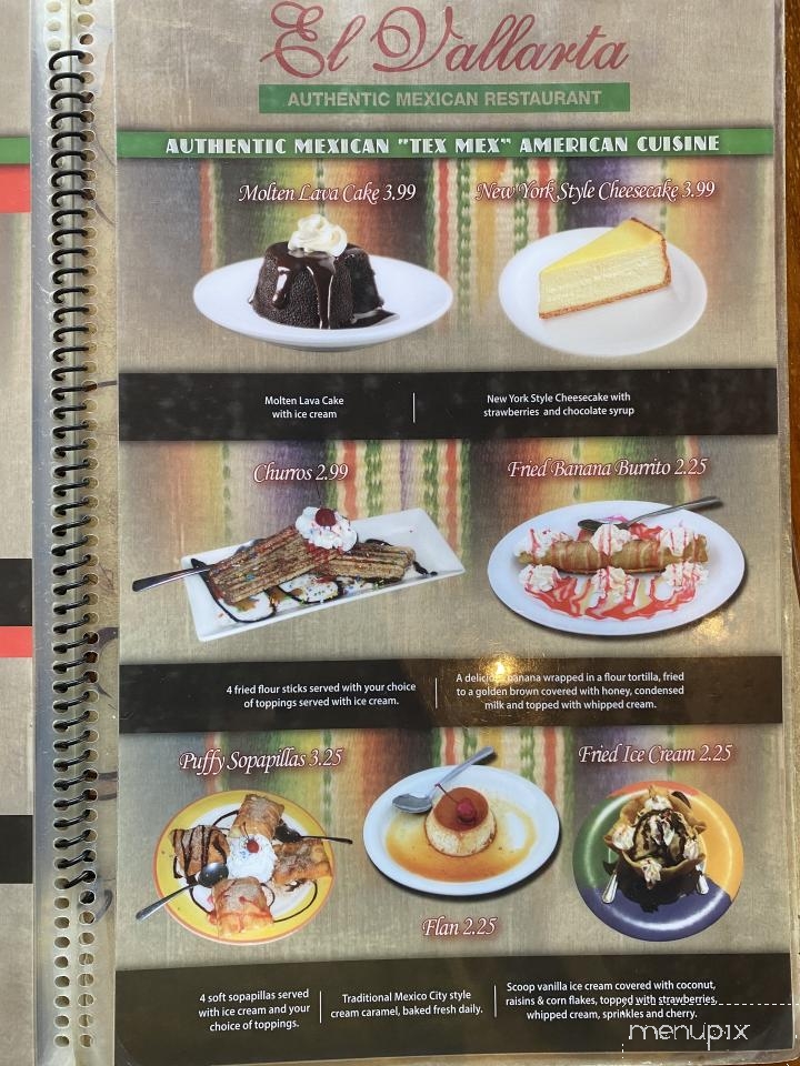 El Vallarta - Trenton, TN menu_pic
